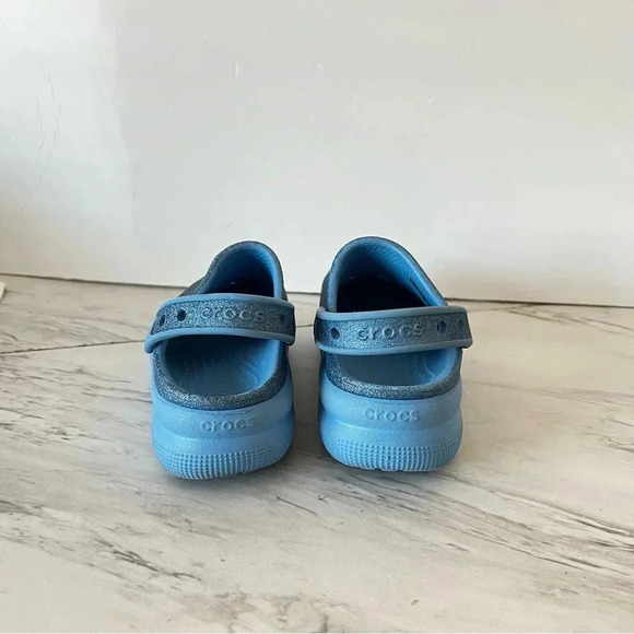 Crocs Girls Oxygen Glitter Cutie Clogs Size C12 Kids Blue - Picture 9 of 12
